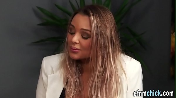 Glam clothed brit sucks