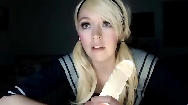 adorable pale girl likes to practice swallowing penises