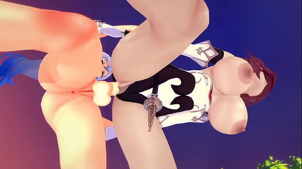 Futa Genshin Impact - Rosaria gets creampied by Ganyu - 3D Hentai