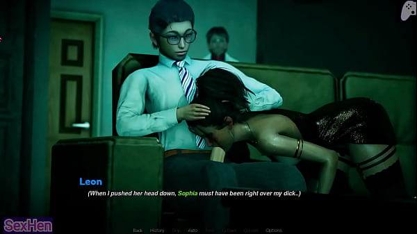 Esposa se esconde en el sofá haciéndome una mamada en mi pene erecto mientras su marido mira como me corro dentro y la hace tragar | Ese nuevo maestro | Juegos Hentai P2