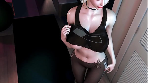 Una MILF matura con grandi tette in 3D stuzzica il grosso cazzo per scoparle la figa bagnata e farla raggiungere l'orgasmo