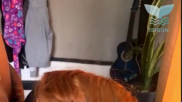 My wife'_s friend sneaks me onto the Airbnb couch while she'_s away and sucks me off incredibly.