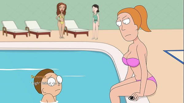 Rick e Morty: A Way Back Home (Family Pool Day) [60FPS][Ferdafs][No Commentary][Showcase] Beth, Morty, Summer, Morticia